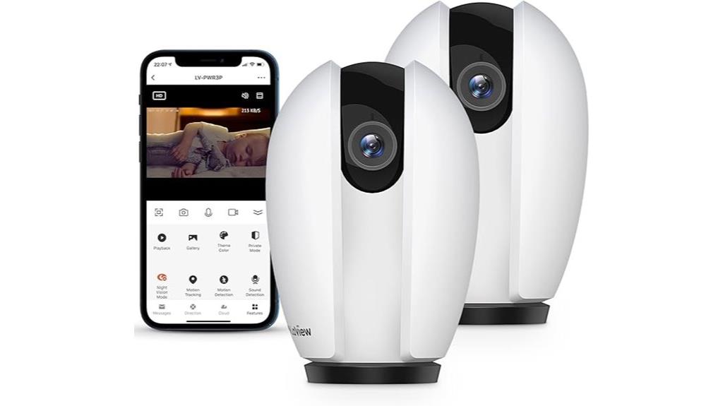 two pack 2k pet cameras