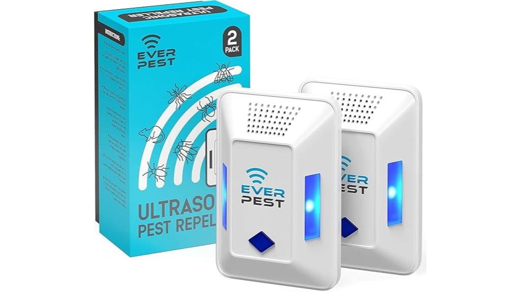 two pack ultrasonic pest repellers