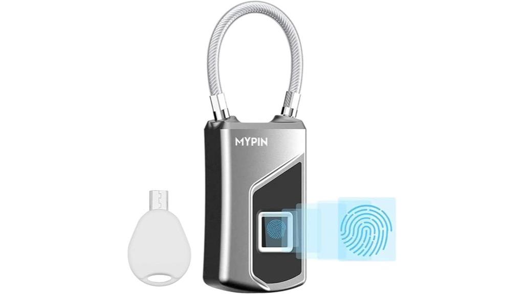 waterproof fingerprint lock with backup