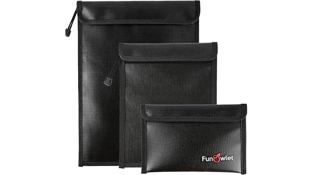 waterproof fireproof document bag