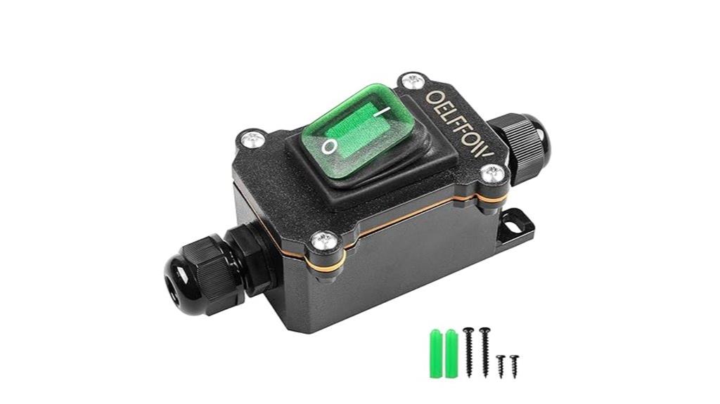 waterproof green light switch