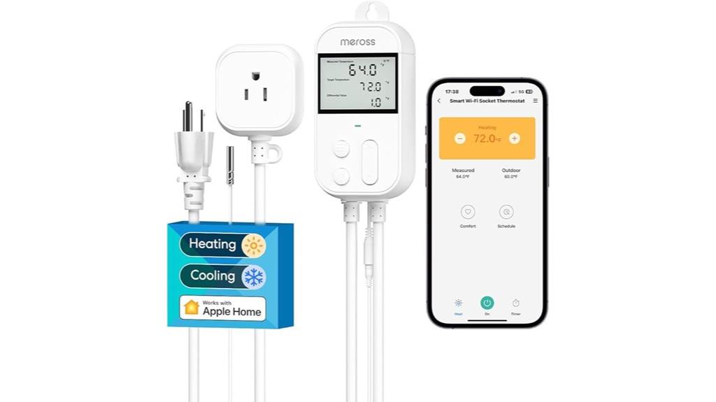 wi fi controlled thermostat outlet