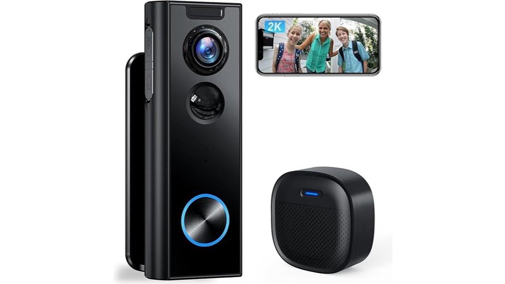 wireless doorbell with 2k video