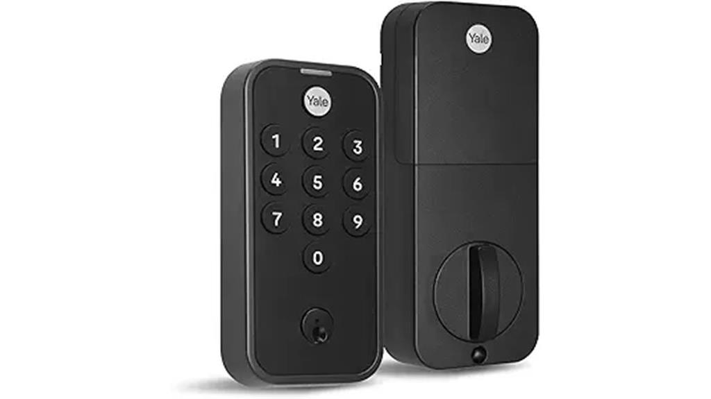 yale black keypad lock