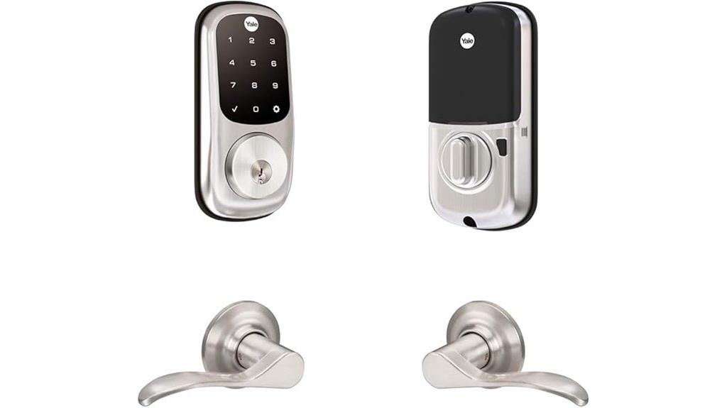 yale satin nickel lock
