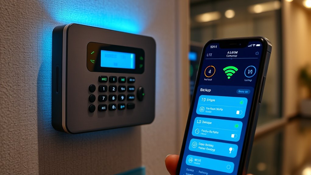 cellular backup for alarms