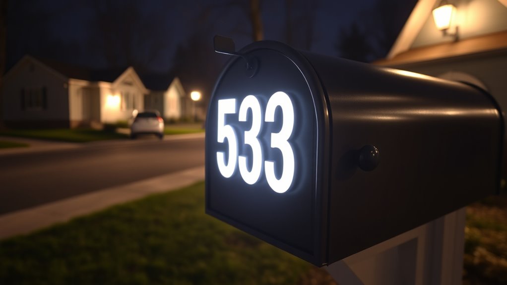 clear house number signage