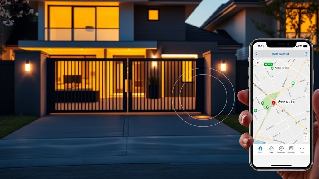 geofencing security system control