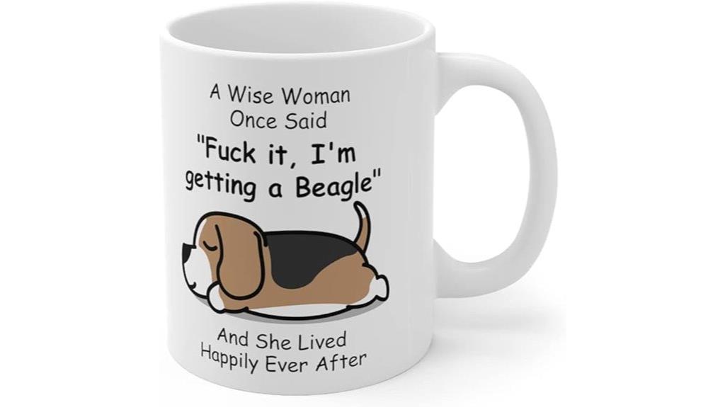 lazy beagle coffee mug