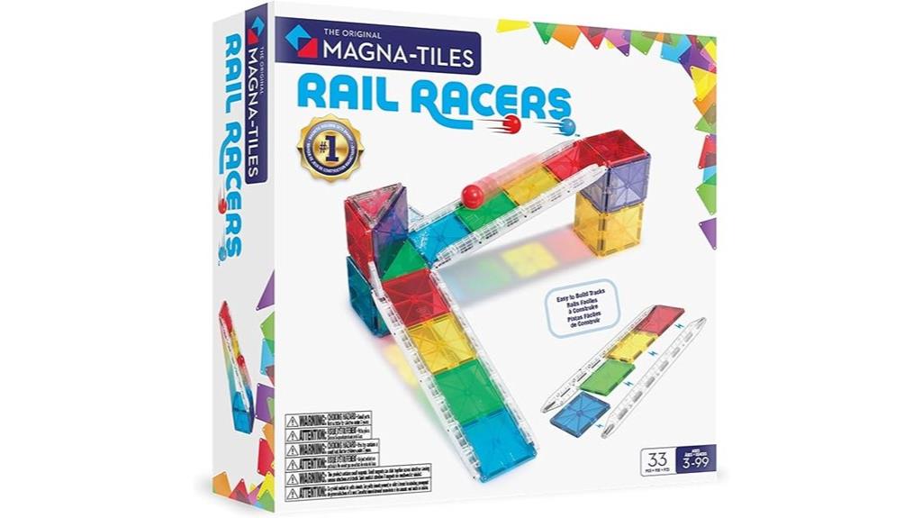 magnetic rail car set