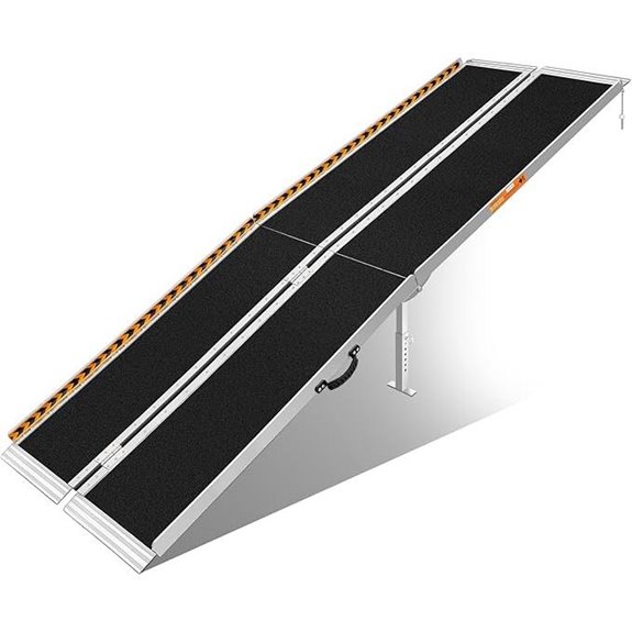 FACHNUO 10ft Portable Wheelchair Ramp with Support