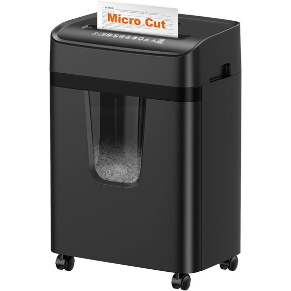 Bonsaii 12-Sheet Micro-Cut Paper Shredder with Bin