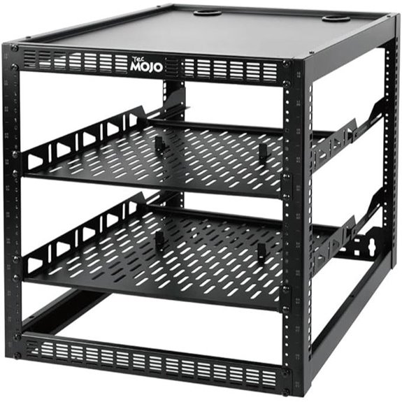 Tecmojo 12U Open Frame Network Rack with Shelves