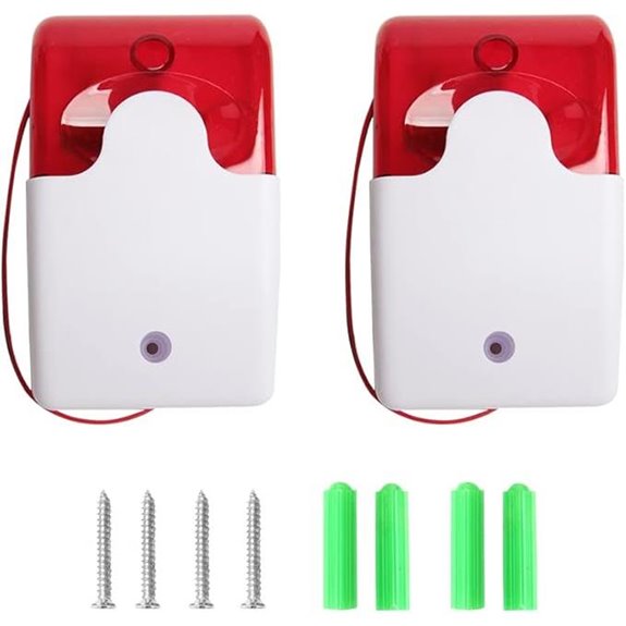 Acxico 2-Pack 12V Wired Security Alarm Flashing Light