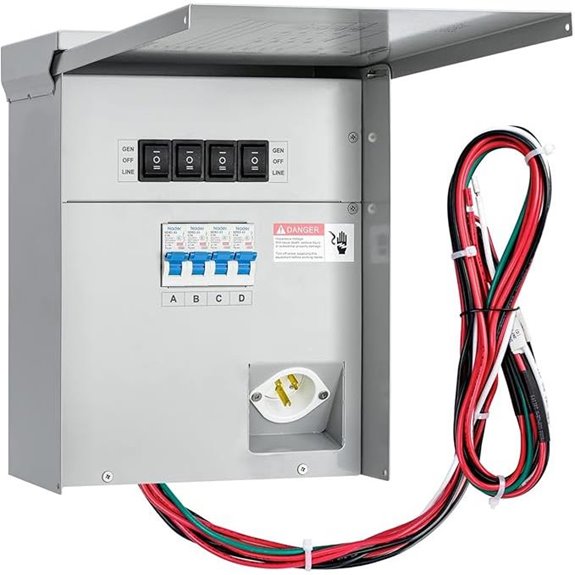 briidea 15A 120V Indoor/Outdoor Generator Transfer Switch