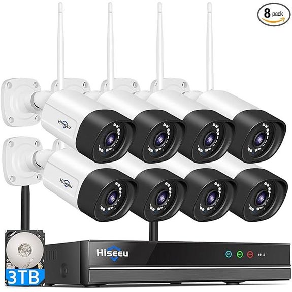 Hiseeu 16-Channel 5MP WiFi Security Camera System