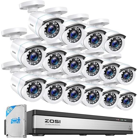 ZOSI 16CH H.265+ Security Camera System with AI