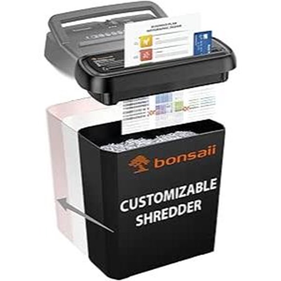 BONSAII 18-Sheet Shredder with Wheels and Handle