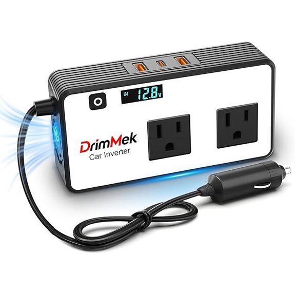 200W Car Power Inverter with USB & AC Outlets