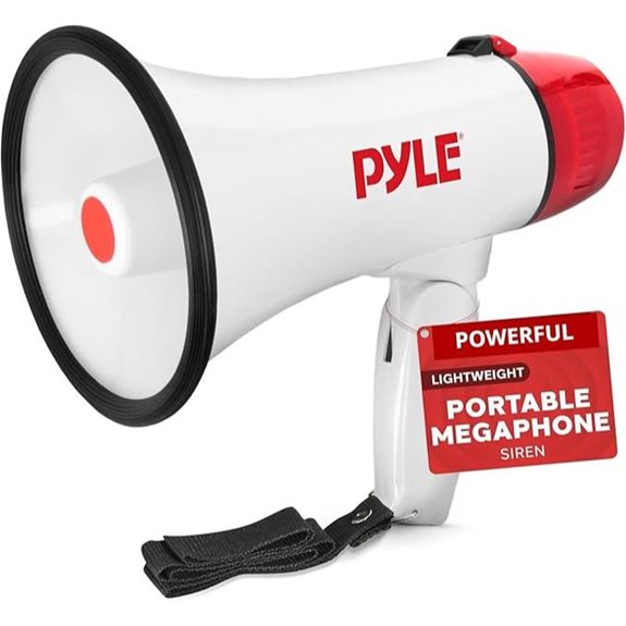 Pyle 20W Megaphone Bullhorn with Siren and Strap