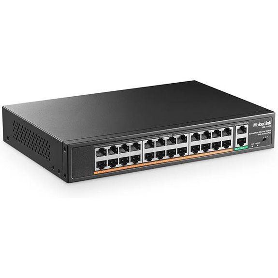 MokerLink 24-Port PoE Switch with 2 Gigabit Uplink