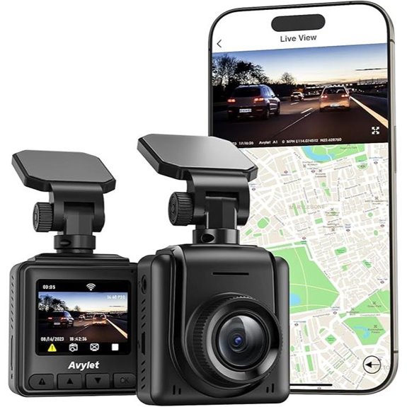 WiFi 2K Car Dash Cam with GPS and Night Vision