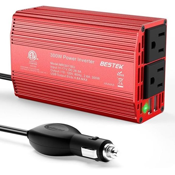 BESTEK 300W Car Power Inverter with USB Ports