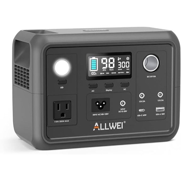 ALLWEI 300W Portable Power Station with Solar Panel Option