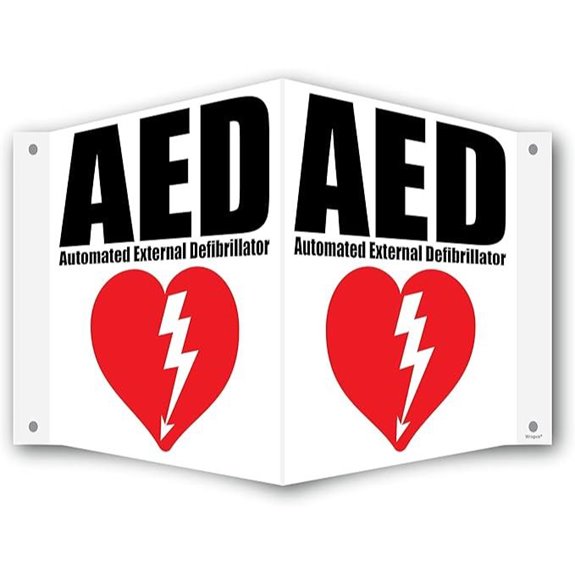 AED Sign 3D Projecting Location Inside AED Signs For Workplace or Wall