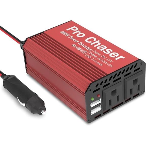 Pro Chaser 400W Car Power Inverter with USB Ports