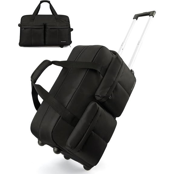 BAGSMART 42L Rolling Carry-On Duffle Bag
