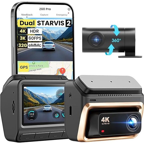 DDPAI 4K Dual Dash Cam with Night Vision and 4G LTE
