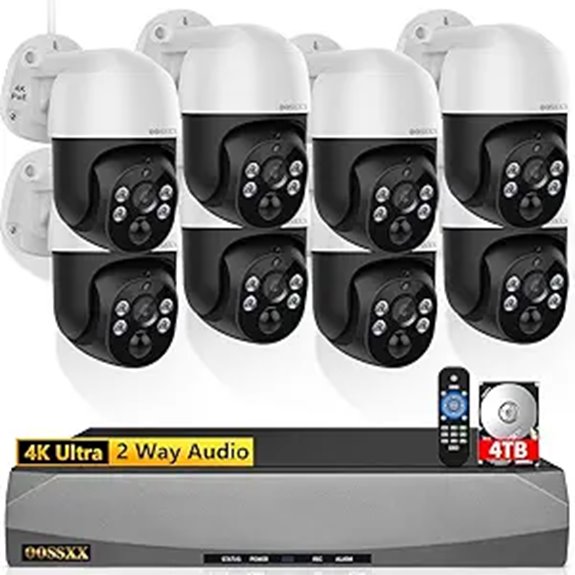 Auto-Track 4K Outdoor Security Camera System with DVR