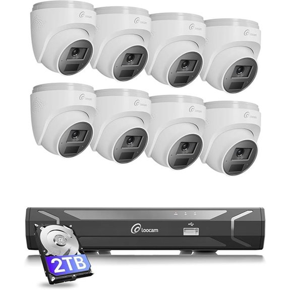 Loocam 4K PoE Camera System with 8 Cameras