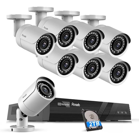 PoE 4K Security Camera System with 8 Cameras