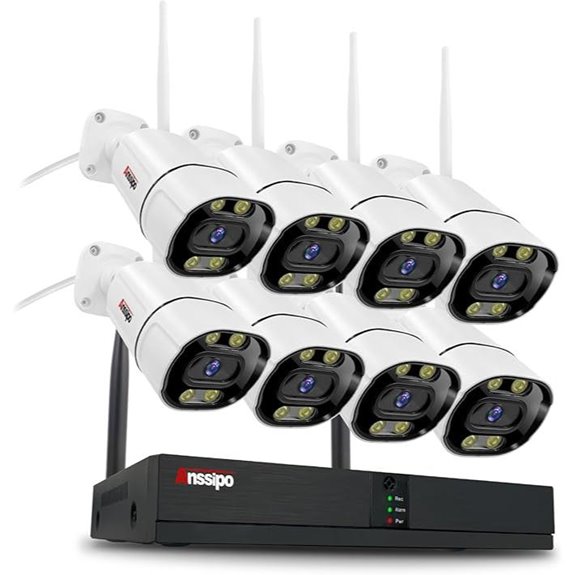 4K WiFi Security Camera System with 8 Cameras
