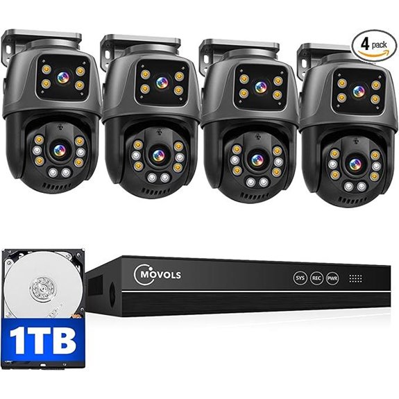 MOVOLS 4x6MP PoE Security Camera System with NVR