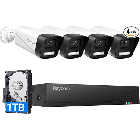 Rraycom 4MP PoE Security Camera System with NVR