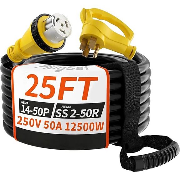 50A 25FT RV Generator Extension Cord with Twist Lock