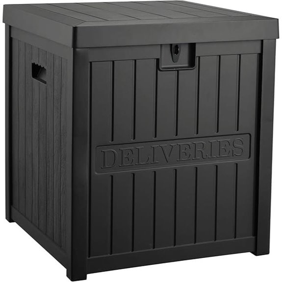 EHHLY 51 Gallon Lockable Outdoor Resin Delivery Box