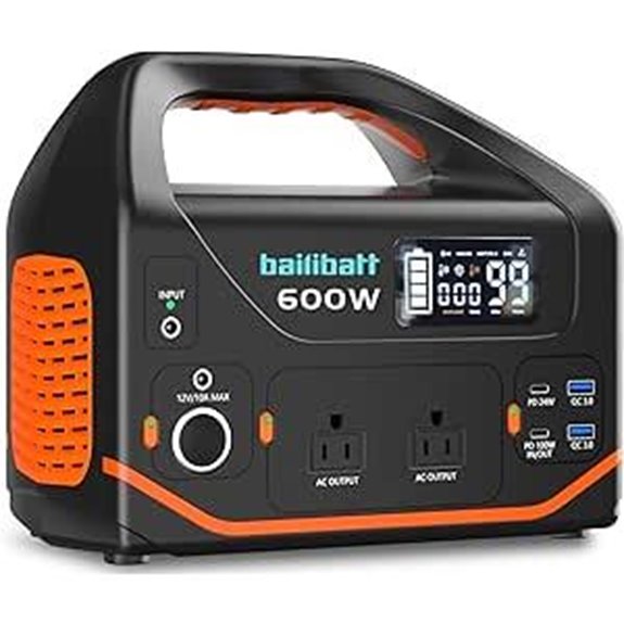 Portable 600W Lithium Power Station for Camping and Backup