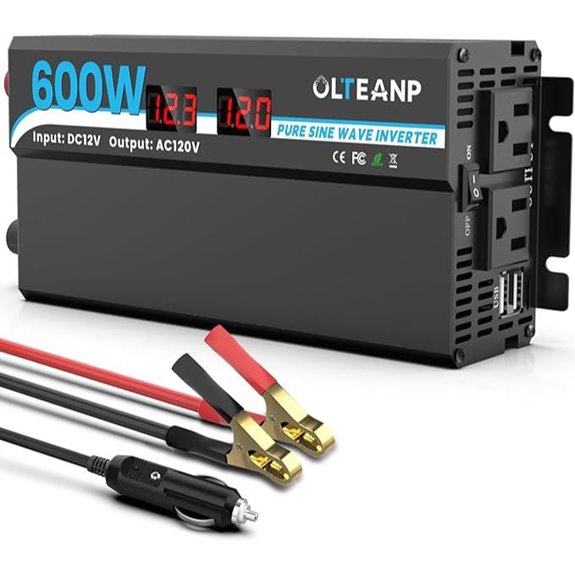600W Pure Sine Wave Inverter with USB and LCD