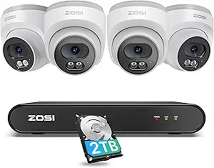 ZOSI 8CH 4MP PoE Security Camera System