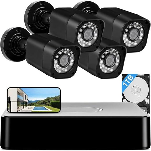 AIWIXEN 8CH 4MP Wired Security Camera System