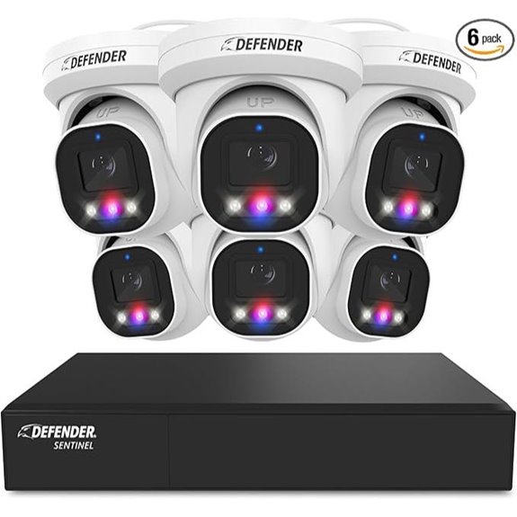 Defender AI 8CH NVR Security Camera System with 6 Cameras