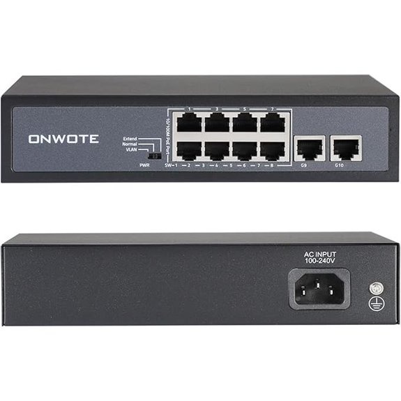 ONWOTE 8-Port 120W PoE Switch for Security Cameras