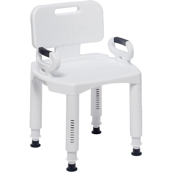 Drive Medical Adjustable Bathroom Bench with Back