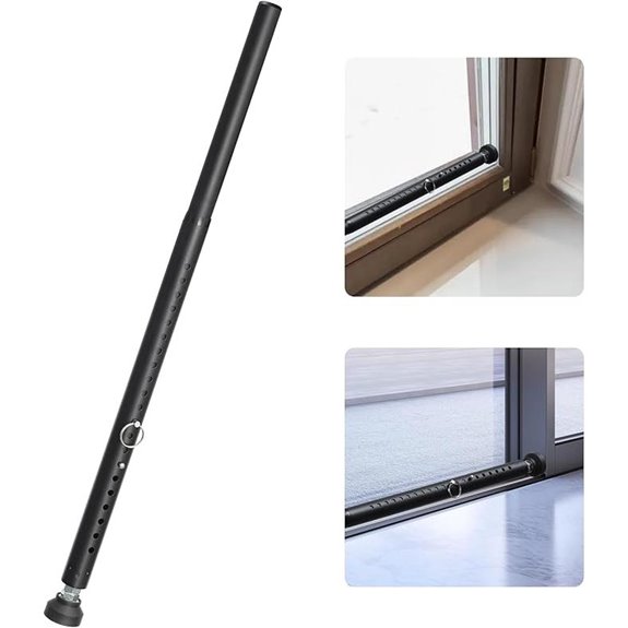 Adjustable Sliding Glass Door Lock & Security Bar