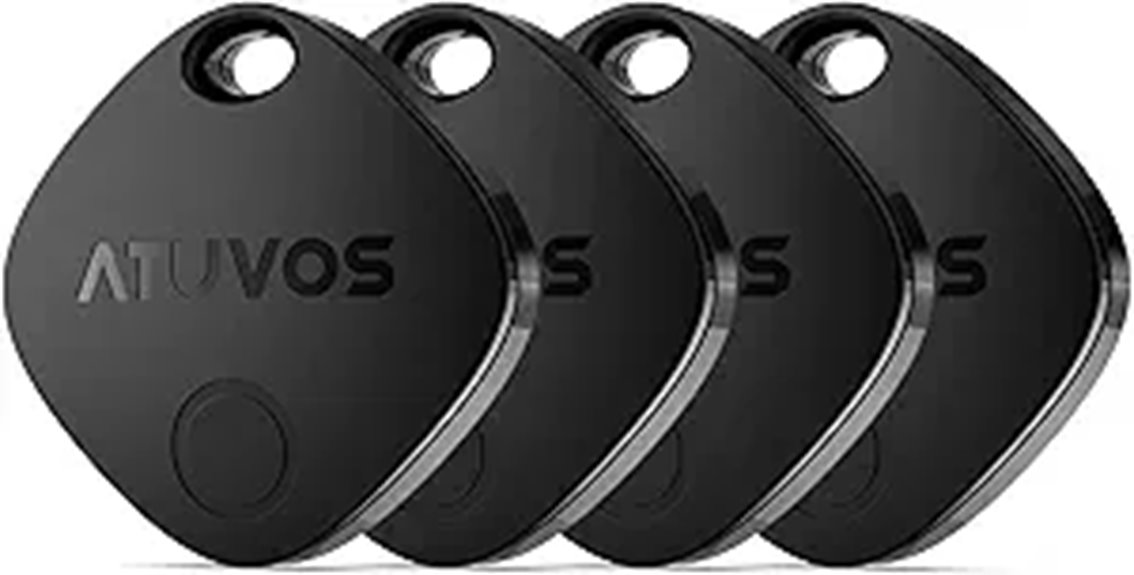 ATUVOS Air Tracker Tags 4-Pack for Luggage and Keys