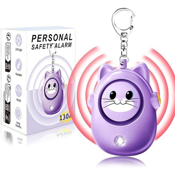 Personal Alarm Keychain with LED Light and Siren